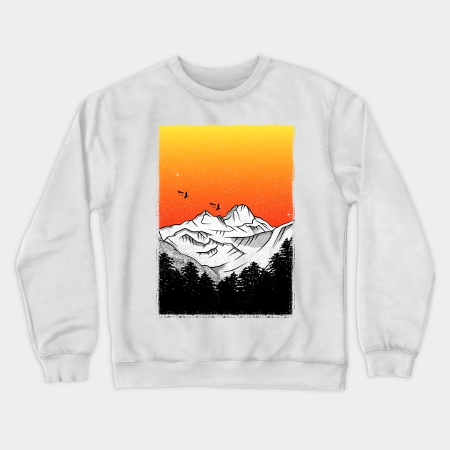 Rila Mountains Bulgaria Crewneck Sweatshirt by mailboxdisco